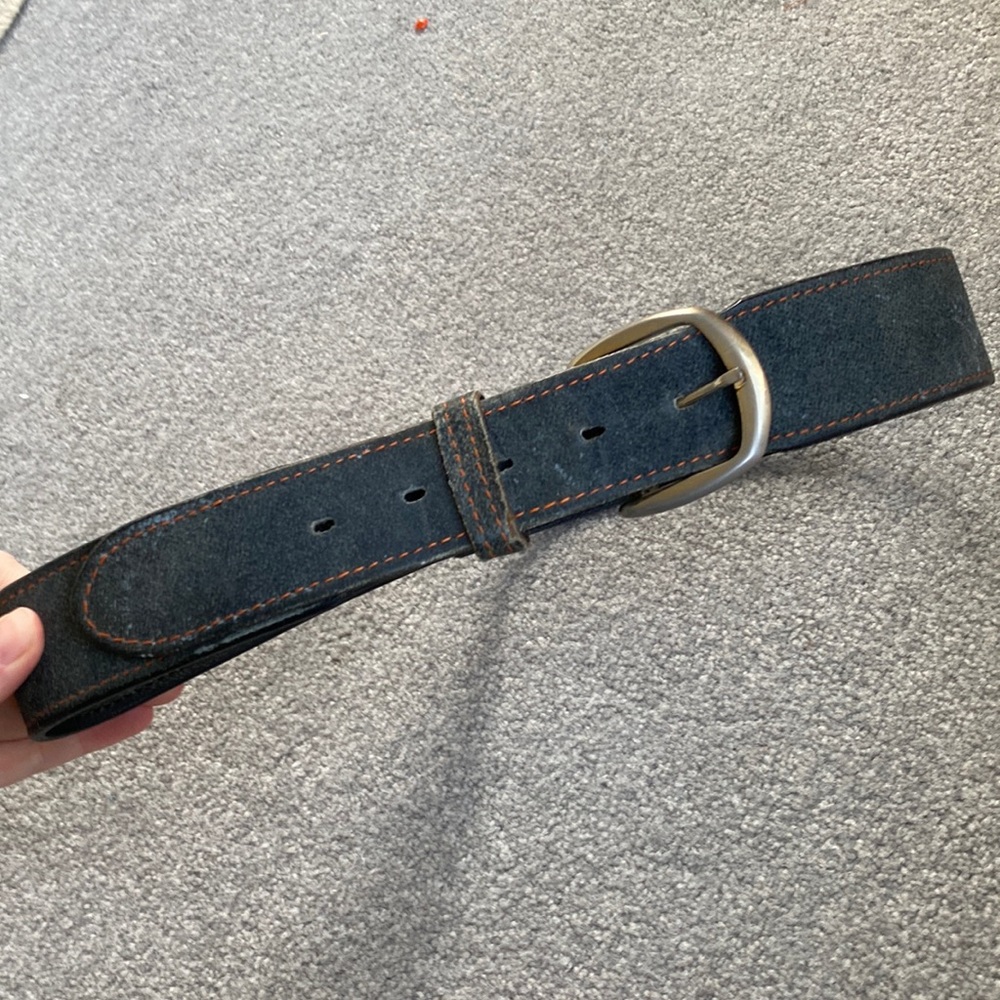 Vintage Torel denim split cowhide belt
